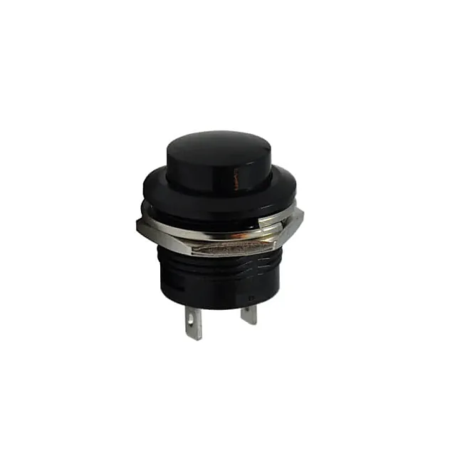 16mm Plastik Basmalı Buton Siyah - 1
