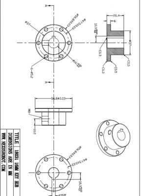 16mm Stainless Steel Key Hub 18031 - 4