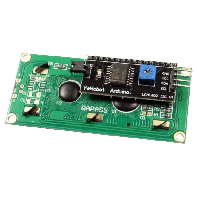 16x2 LCD Display - Blue Display with I2C Solder - 1
