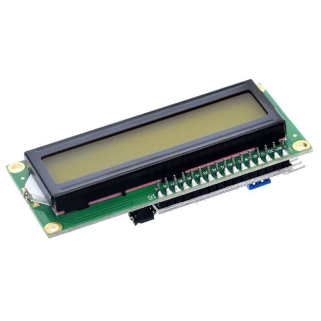 16x2 LCD Ekran - I2C Lehimli Yeşil Üzeri Siyah - 1