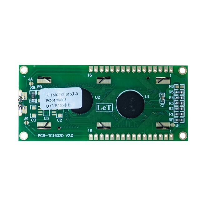 2x16 LCD Ekran - Yeşil Üzerine Siyah Çift Pin- TC1602A - 4
