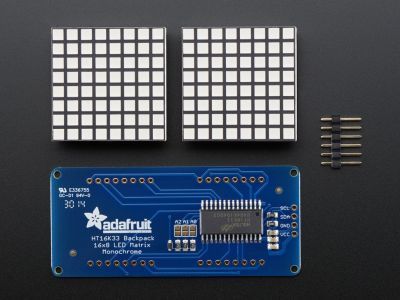 16x8 1.2" I2C LED Matrix (Bright Orange) - 2