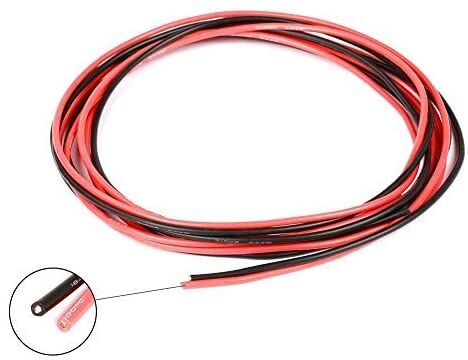 18 AWG 1 Metre Siyah ve Kırmızı Silikon Kablo - 3