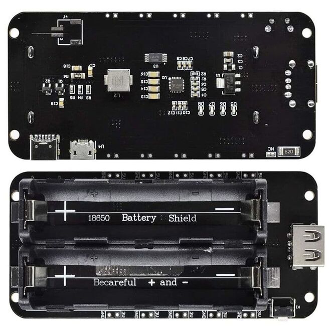 2-Way Switched 18650 Lithium Battery Holder V8 Micro USB - 3