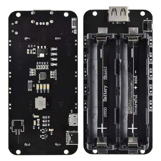 2-Way Switched 18650 Lithium Battery Holder V8 Micro USB - 4