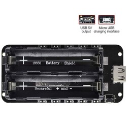 2-Way Switched 18650 Lithium Battery Holder V8 Micro USB - 5