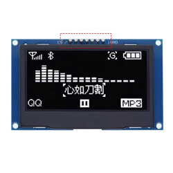 2.42 İnç 128x64 OLED SSD1309 Beyaz - 1