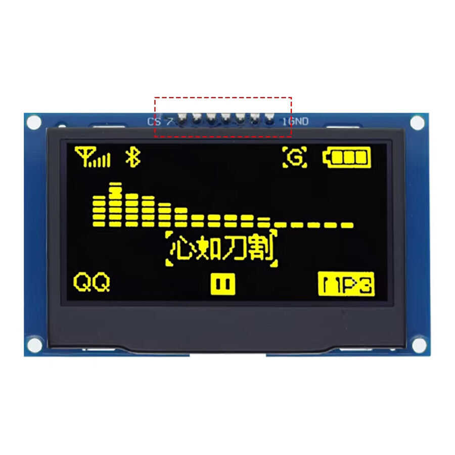 2.42 İnç 128x64 OLED SSD1309 Sarı