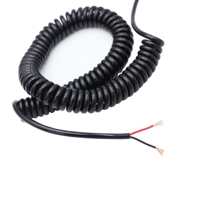 2-Core Spring Spiral Cable 1.2m 24AWG - 2