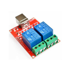 2 Kanal 5V Röle Kartı - USB Kontrollü 