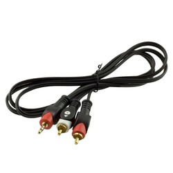 2 RCA Male - 3.5 MM Stereo Male 1.5 Meter 