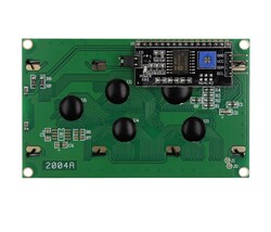 20x4 LCD Display - Blue Display with I2C Solder - 3
