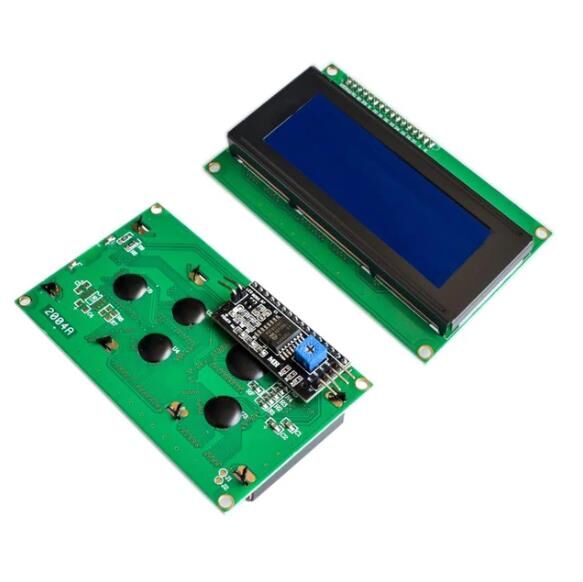 20x4 LCD Ekran - I2C Lehimli Mavi Display - 1
