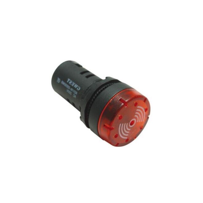 220V 22mm Buzzer Kırmızı LED - 2
