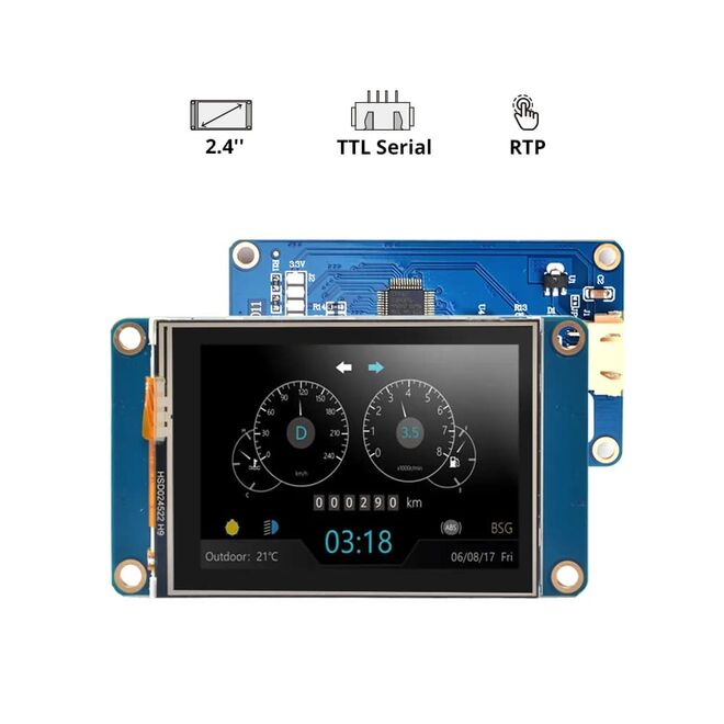 NX3224T024 – 2.4 Inch Nextion HMI Dokunmatik TFT Lcd Ekran - 4 MB Dahili Hafıza - 4