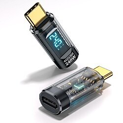240W Type-C Dijital Güç Ölçer Adaptör - Robotistan