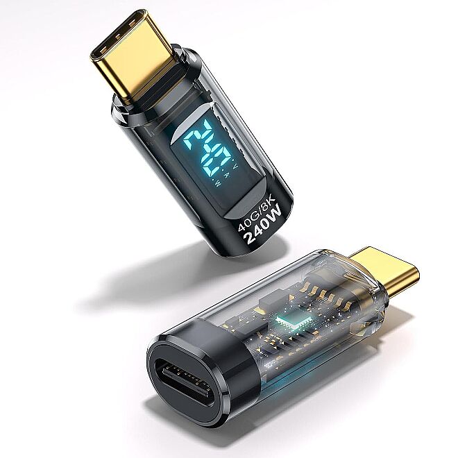 240W Type-C Dijital Güç Ölçer Adaptör - 1