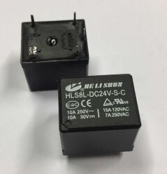 HELISHUN 24 V 10 A Tek Kontak Röle - HLS8L-DC24V-S-C 
