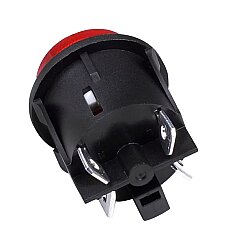 25mm Round Kalıcı Basmalı Buton 4P Kırmızı - 2
