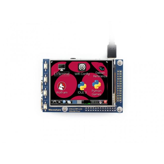WaveShare 2.8 Inch Rezistif Dokunmatik LCD Ekran - 320x240 (A) - 2