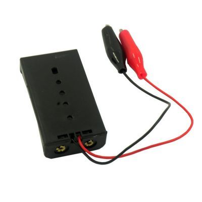 2'li AA Pil Yuvası (Krokodil Kablolu) - Pil Yatağı - 2