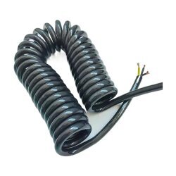 3-Core Spring Spiral Cable 3.7m 18AWG - 1