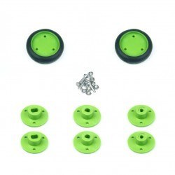 30x8mm Green Wheel Set - 2