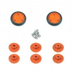 30x8 mm Turuncu Renk Geçmeli Tekerlek Seti - 2