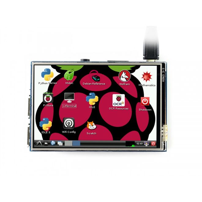 WaveShare 3.5 Inch Rezistif Dokunmatik LCD Ekran - 480x320 (B) - 2