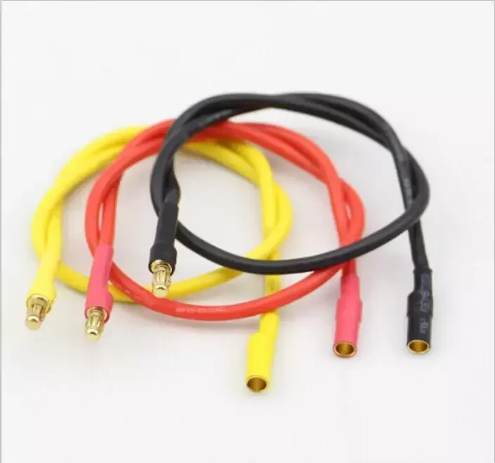 3.5mm Banana Plug Uzatma Kablosu - 30cm 16AWG - Kırmızı - 4