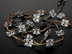 36 mm 4'lü Kare RGB Led (20 parça) - 2