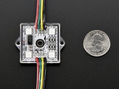 36mm Square 12V Digital RGB LED Pixels (Strand of 20) - WS2801 - 3