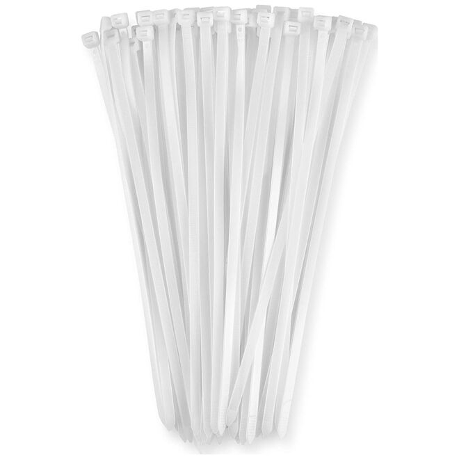 3,6mm Width 15cm Length Cable Tie White - 100 Pieces - 1