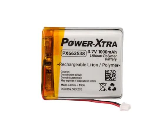 3.7V 1000mAh Li-Po Pil (Lityum Polimer Pil) - Soketli - 1