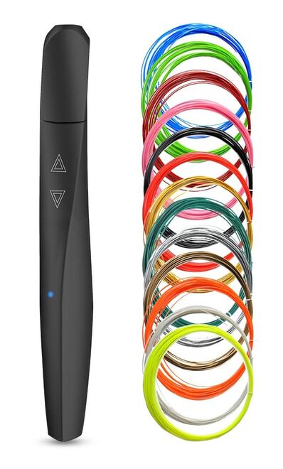 3D Pen Printer - D12 Black (Colored Filament Set with Gift) - 2