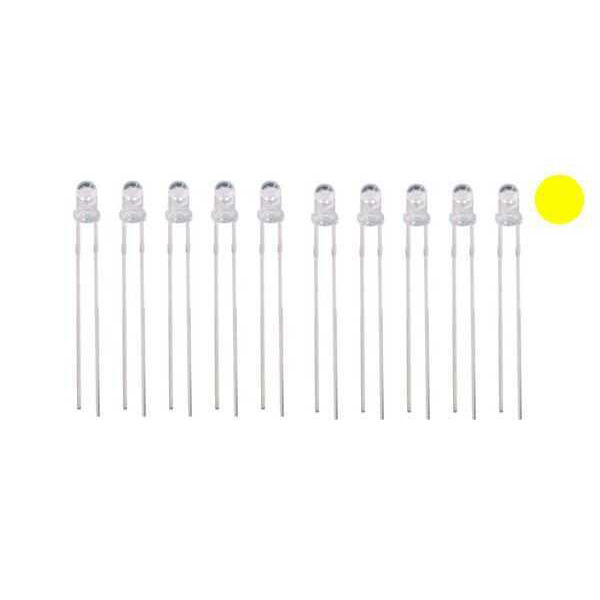 3mm Transparent Yellow Led Package - 10 - 1