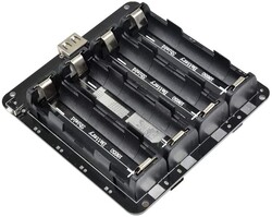 4'lü Anahtarlı 18650 Lityum Pil Yuvası V8 Mikro USB 