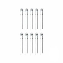 4.8 mm Şeffaf Mantar Karışık Renk Led Paketi - 10 Adet - Robotistan