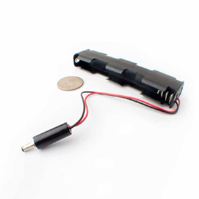 4-AA Battery Housing (Double Sided and Barrel Jack Output) - 1