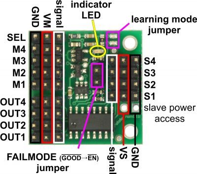 4-Channel RC Servo Multiplexer - PL2806 - 5