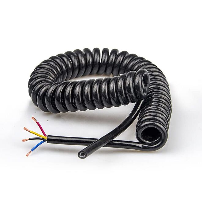 4 Damarlı Yaylı Spiral Kablo 1.2m 18AWG - 1