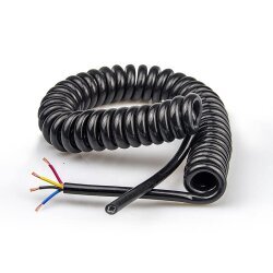 4 Damarlı Yaylı Spiral Kablo 3.7m 24AWG - Robotistan