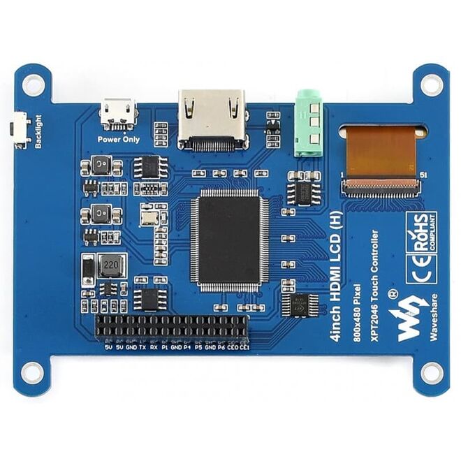 4inç Rezisif Dokunmatik LCD (Y) Ekran Modülü - 480×800 Piksel HDMI IPS - 4