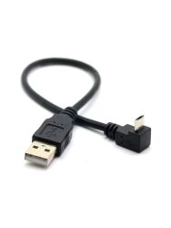 4 Pin Çıkışlı 30cm Micro USB Kablo - 90 Derece - Robotistan