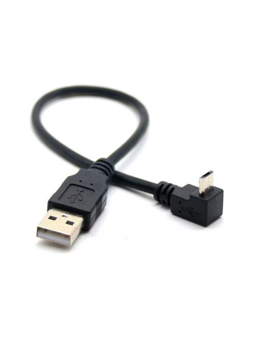 4 Pin Çıkışlı 30cm Micro USB Kablo - 90 Derece - 1