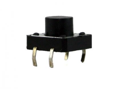 4 Pinli Push Buton - Siyah (12x12x4 mm) - 1