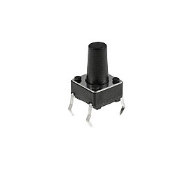 4 Pinli Push Buton - 6x6x10 mm - Siyah - Robotistan