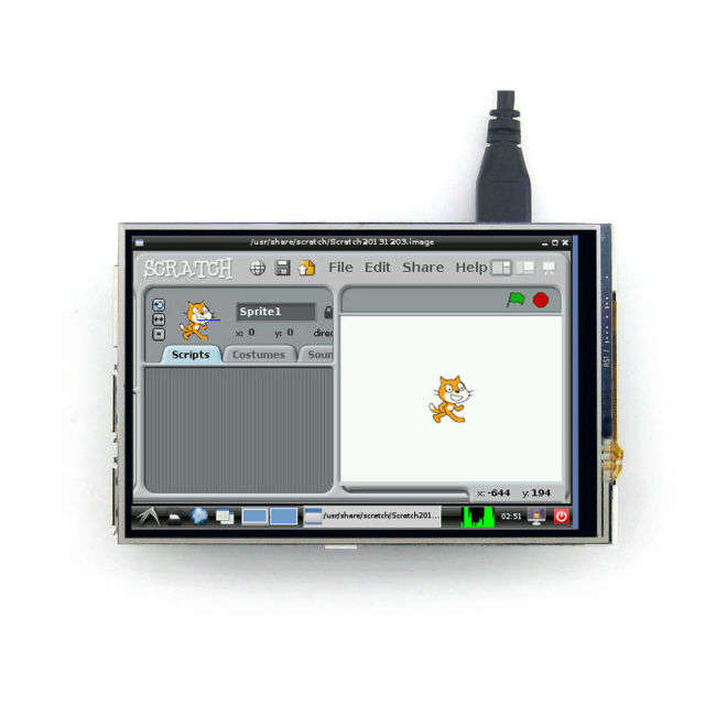 WaveShare 4 Inch Raspberry Pi Dokunmatik IPS LCD Ekran (Birincil Ekran) - 7