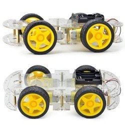 4WD Multi-Purpose Mobile Robot Platform - Transparent - 2