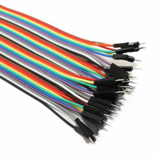 40 Pin Ayrılabilen Erkek-Erkek M-M Jumper Kablo - 100 mm - 1